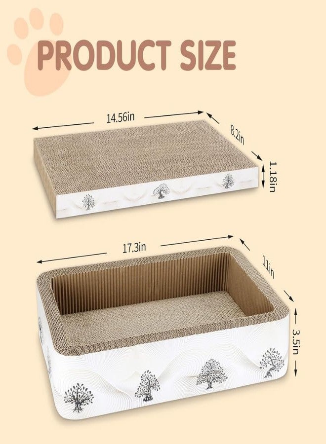 KittuPet سرير كيتو بيت المستطيل للخدش للقطط - سرير من الكرتون المقوى، هيكل من مادة ABS، خدوش للقطط المنزلية والقطط الصغيرة - ركن خدش للقطط، وسادة خدش للقطط - وعاء خدش للقطط - Image 5